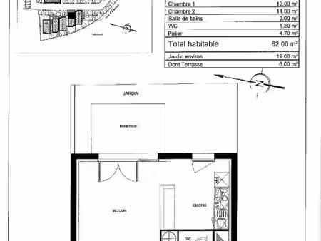 appartement 3 pièces 62 m²