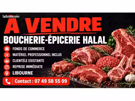 fonds de commerce boucherie -épicerie halal