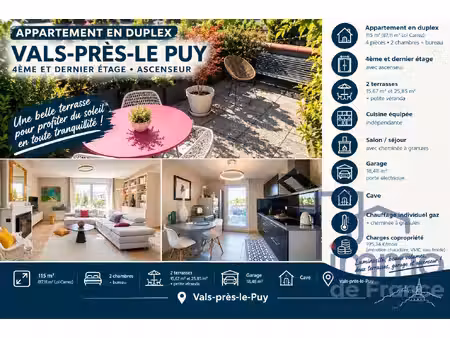 belle appartement au dernier étage avec terrasses