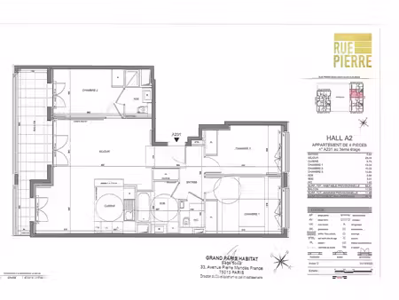 location appartement 4 pièces 85 m² à saint-ouen (93400)  1 649 €