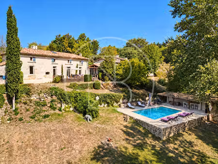 maison en pierre rénovée avec annexe  piscine et étang privé