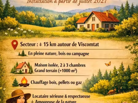 amoureuse de la nature cherche maison paisible