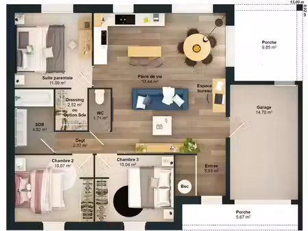 maison 5 pièces 80 m2
