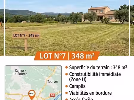 terrain à bâtir proche de brignoles  villas r+1