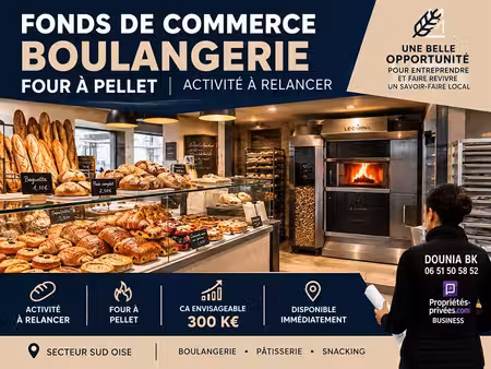 secteur creil - boulangerie  patisserie  traiteur avec logement