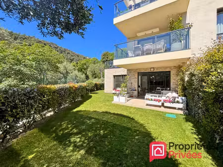èze village : t4 avec jardin privatif  aperçu mer et garage