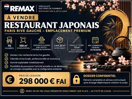 vente locaux professionnels 3 pièces 100 m² à paris 6ème (75006)  298 000 €