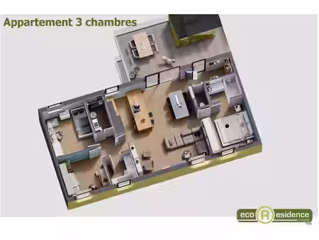 appartement neuf 3 ch. q-zen – terrasse & panneaux pv
