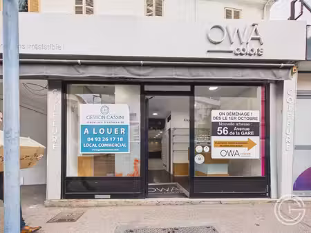 local commercial 62m² - 60 av de la gare - coeur centre cagnes sur mer