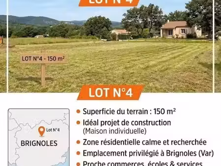 terrain à bâtir proche de brignoles  villas r+1