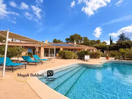 villa les arcs - vue dominante- piscine- terrain 7200 m2