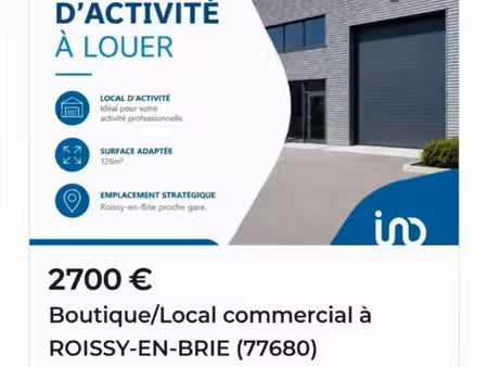 local d’activité à roissy-en-brie (77680)