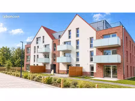 grand t4 avec 2 terrasses sans vis-à-vie & stationnement à frelinghien