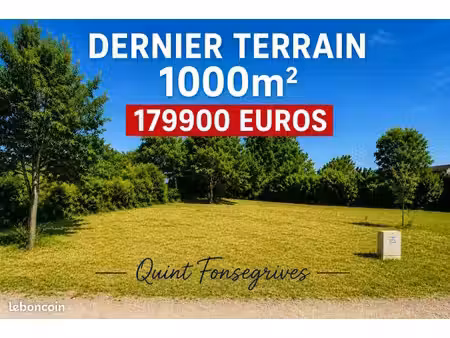 terrain 864 m² quint fonsegrives