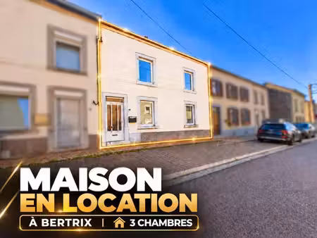 maison 3 chambres à bertrix avec jardin