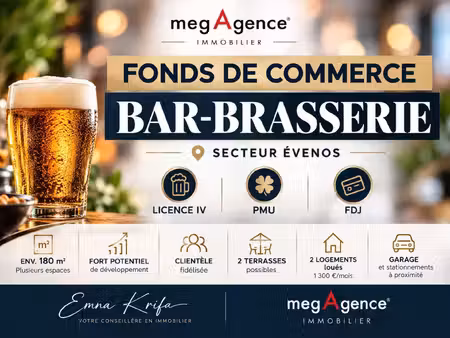 fonds de commerce bar-brasserie –licenceiv–pmu/fdj