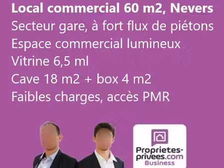 vente commerce nevers 58000 60m²