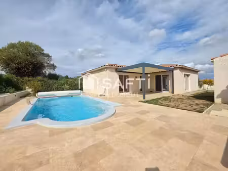 gonfaron - villa contemporaine 2022  plain-pied  piscine chauffée  3 chambres  garage