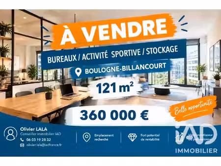 vente boutique/local commercial 121 m²