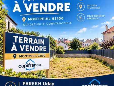 terrain de 164 m² – projet r+2 – à 5 min du métro ligne 11