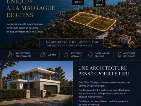 terrain 880 m² hyeres