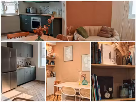 maison de ville meublée 106 m² – 3 ch. – cour privée – centre lisieux