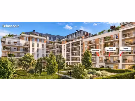 à vendre – t2 neuf de 41 35 m² avec balcon et parking – résidence sisley – pontoise