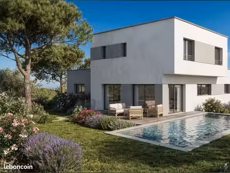 villa contemporaine 120 m² avec jardin 663 m² sud — 300m des plages (fontsainte - permis p
