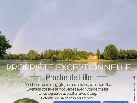 propriété de 5 ha proche de lille extension possible sur 14 ha
