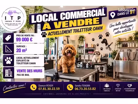 local commercial  murs commerciaux 19 m² brétigny-sur-orge
