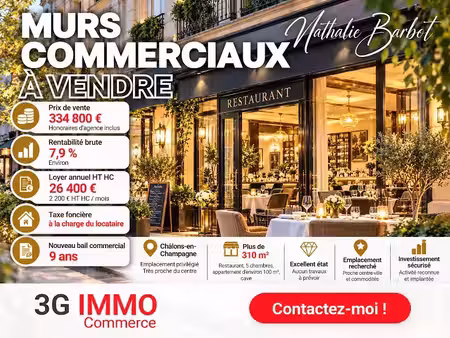 vente locaux professionnels 310 m² à chalons-en-champagne (51000)  334 800 €