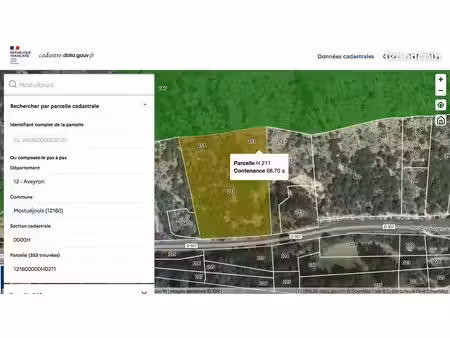 vends terrain agricole commune mostuéjouls