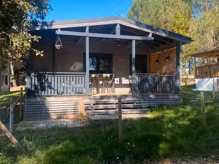 chalet bois 35 m² + terrasse couverte 19 m² – 2 chambres