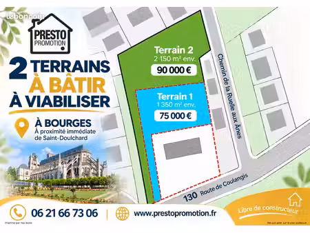 terrains à bâtir à bourges - a proximité immédiate de saint-doulchard