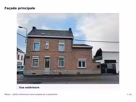 maison 2 ch. à la louvière avec cour et garage