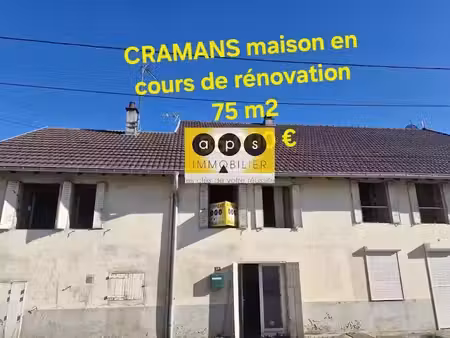 vente maison 4 pièces 78 m² à cramans (39600)  35 000 €