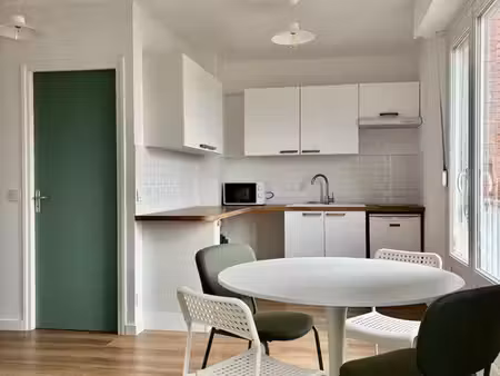 t2 meublé 37 m² – loos – résidence laennec – proche chu – garage + cave