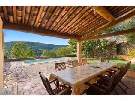 ferrières-poussarou – deux logements  une piscine et une vue impressionnante sur la nature