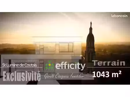 terrain 1 043 m² saint lumine de coutais