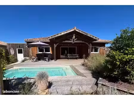 sanguinet à 400m du lac - maison bois de 107 m2 avec piscine
