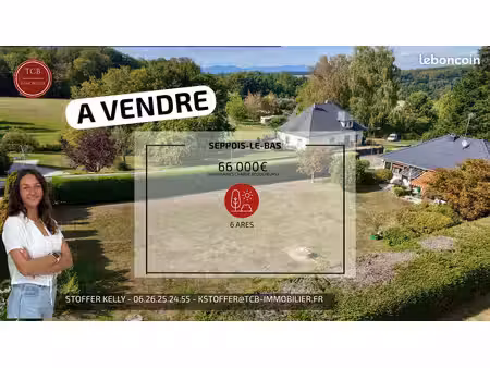 terrain 6 m² seppois le bas