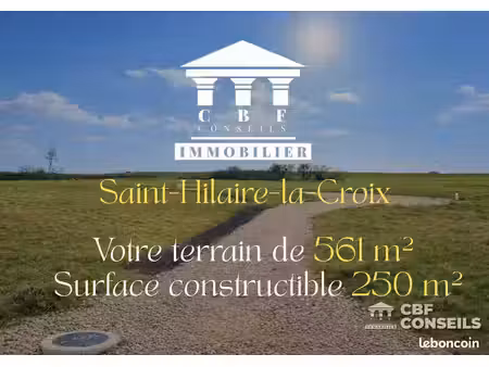 terrain 561 m² saint-hilaire-la-croix