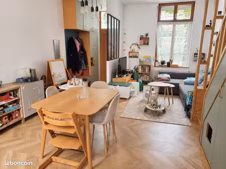 lille pellevoisin - maison 1930 env. 70 m² - 2 chambres + bureau - jardin sud