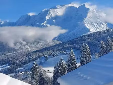 combloux megeve appartement haut de gamme 4/6 personne vue exceptionnelle mont blanc