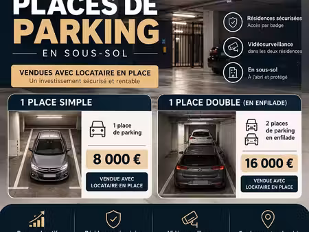 place de parking en sous sol