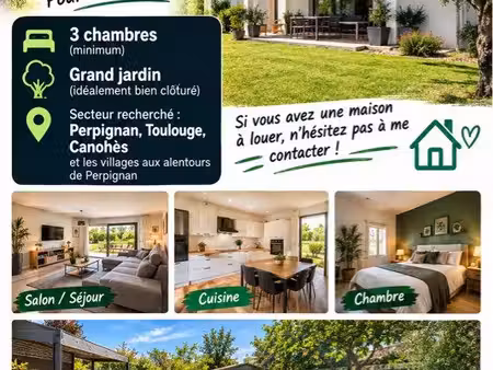 je cherche une maison à louer