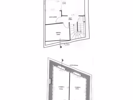 immeuble mixte 120 m² : appartement et commerce  hyper centre thouars