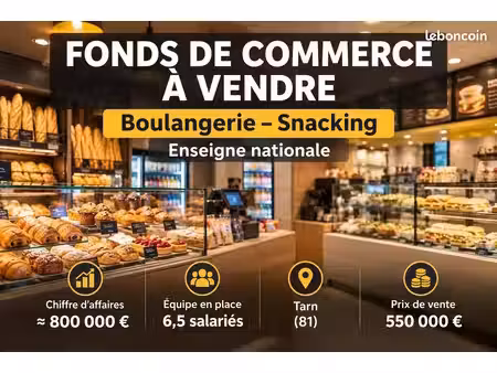 fonds de commerce boulangerie-snacking-enseigne nationale