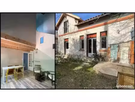 maison avec jardin privatif en location meublée - t2 53m2 - toulouse quartier busca saint-
