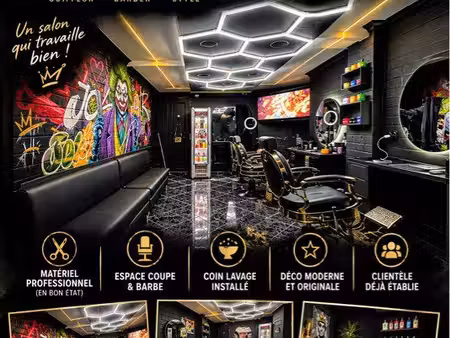 barbershop / salon de coiffure – fonds de commerce à vendre
